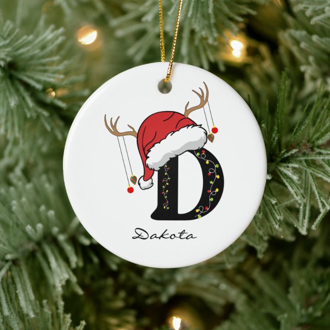 Custom Christmas Monogram Ornament for Friends (Tree)