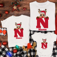 Custom Christmas Monogram With Name Funny Pajama