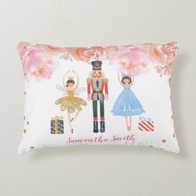 Custom Christmas Nutcracker Pillowcase Accent Pillow (Front)