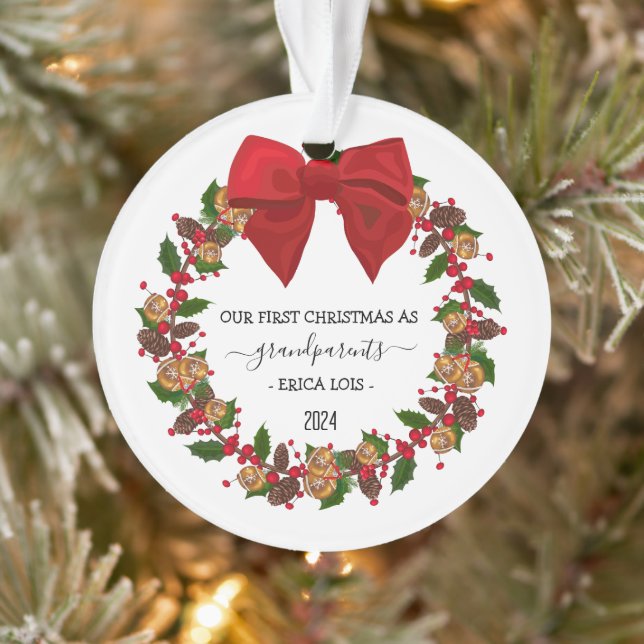Custom Christmas Ornament for Grandparents Gift  (Tree)
