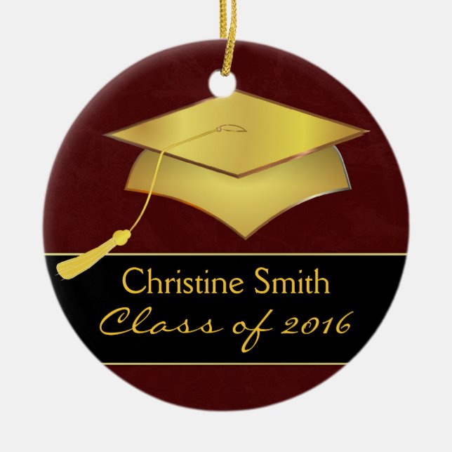 Custom Christmas Ornament - Graduation Photo Gift (Front)