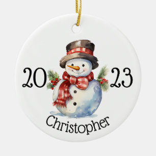 Custom christmas ornament, snowman ornaments