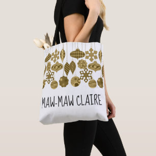 Custom Christmas Ornaments Design Tote Bag