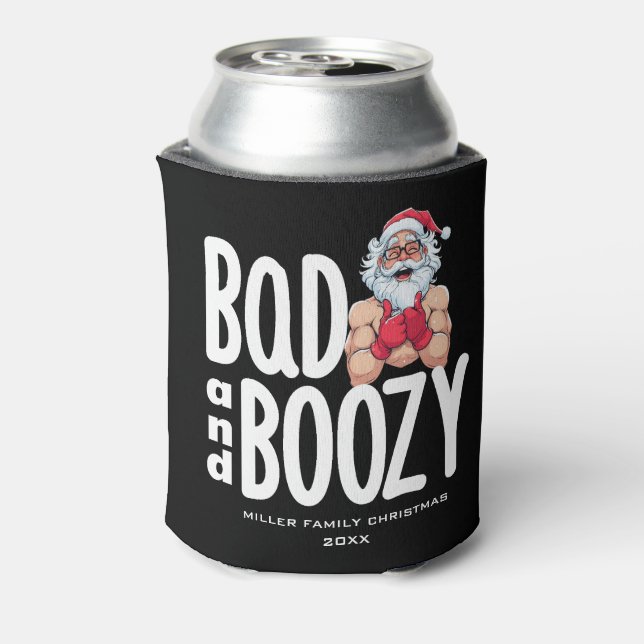 Custom Christmas Party Beer Cooler - Personalized  (Can Back)