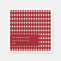 Custom Christmas Party Red Baubles Festive Chic 