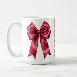 Custom Christmas Photo Mug with Red Bow