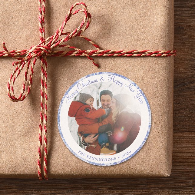 Custom Christmas Photo Sticker - Personalize Text (Custom Christmas Photo Sticker - Personalize Text)