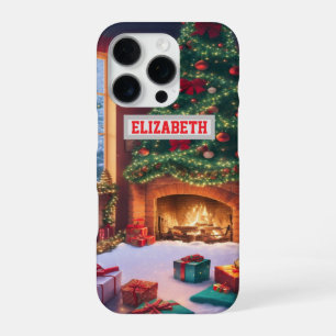 Custom Christmas Photo Wallpaper With Personalized iPhone 16 Pro Case