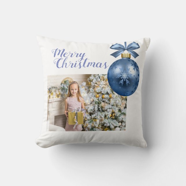 custom Christmas pillow add your photo (Front)