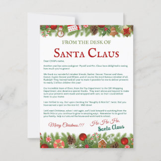 Custom Christmas Postcard from Santa | Personalize