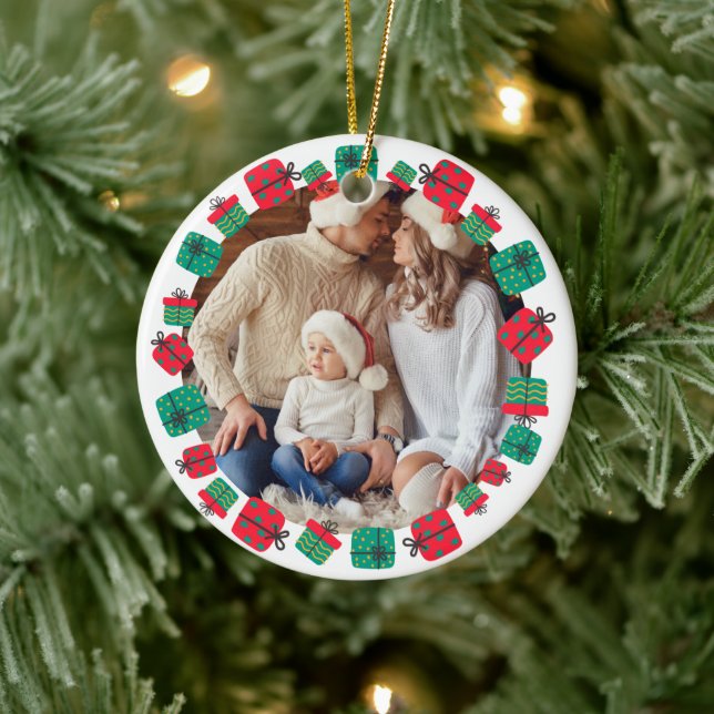 Custom Christmas presents Ceramic Ornament (Tree)