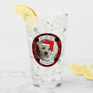 Custom Christmas Red and Black Plaid 2 Photo Frame Glass