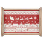 Custom Christmas Santa Sleigh Serving Tray