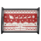 Custom Christmas Santa Sleigh Serving Tray