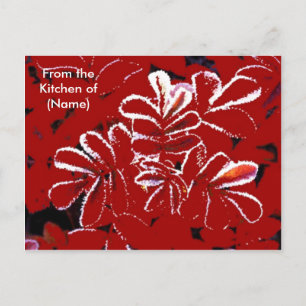 Custom Christmas Snow Recipe Cards