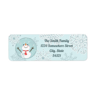 Custom Christmas Snowman Return Address Labels
