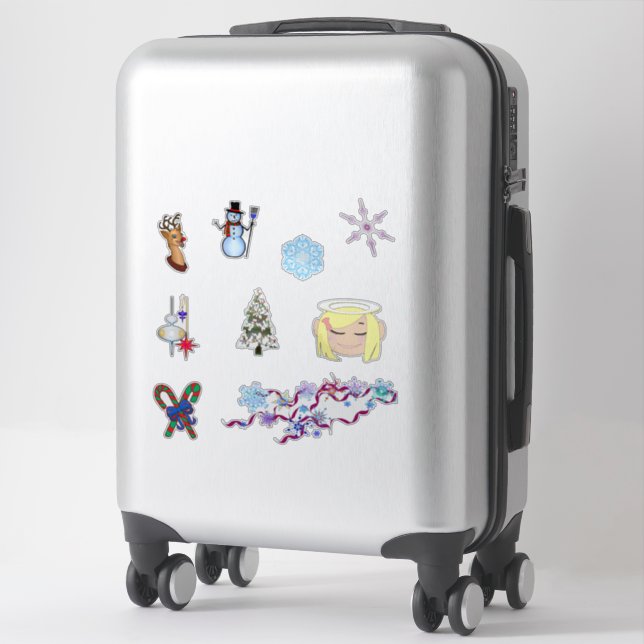 Custom Christmas Stickers (Suitcase)