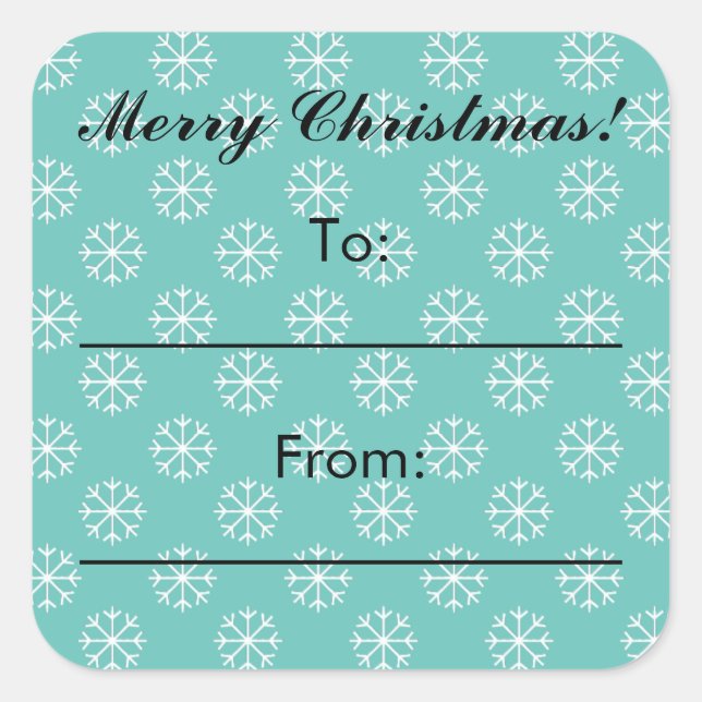 Custom Christmas to and from gift tag stickers (Front)