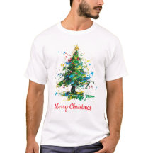 Custom Christmas Tree Oil Painting Style