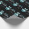Custom Christmas Turquoise Blue Black Ornament
