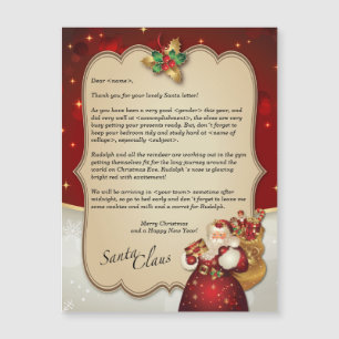 Custom Christmas vintage red letter from Santa…