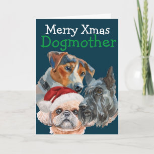 Custom Christmas watercolor card from your dog
