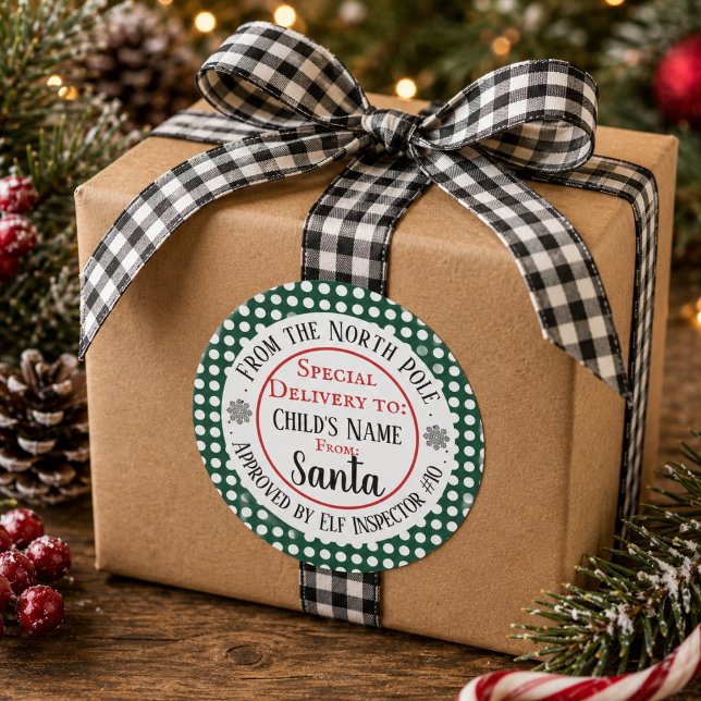 Custom Christmas Workshop Classic Round Sticker (Custom Christmas Workshop Classic Round Sticker)