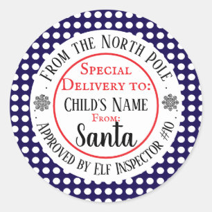 Custom Christmas Workshop Classic Round Sticker