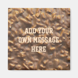 Custom Chunky Chocolate Bar Custom Text Magnet
