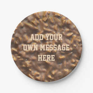 Custom Chunky Chocolate Custom Text Paper Plate