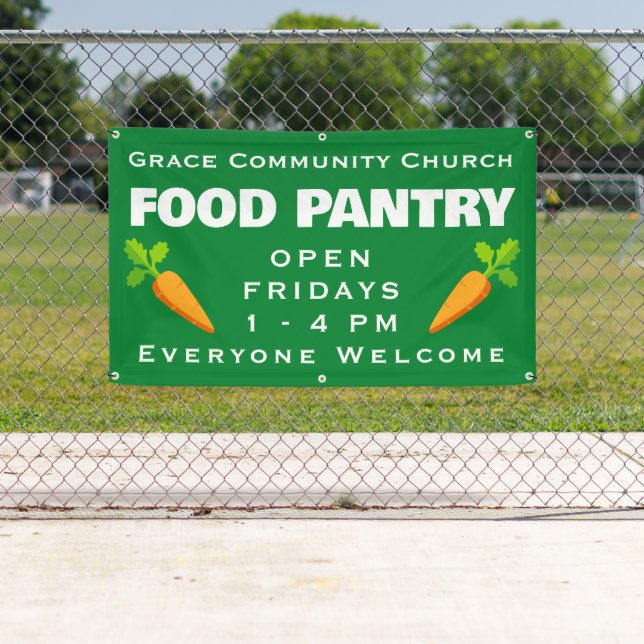 Custom Church Food Pantry Banner (Insitu)