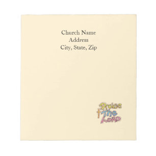 Custom Church Name Praise the LORD Graphic Notepad