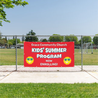Custom Church Summer Program Sunshine Banner