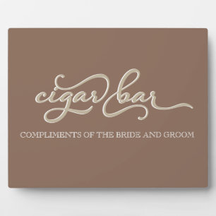 Custom Cigar Bar Wedding Sign Plaque