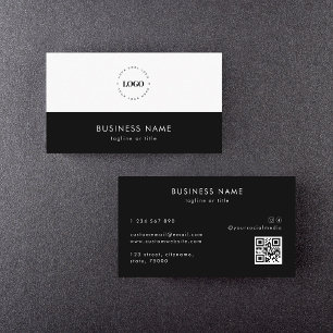 Custom Circle Logo   Professional Company QR Code Business Card