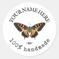Custom Circle Text Butterfly Scrapbook