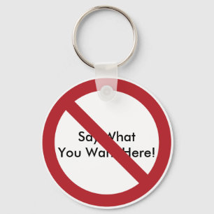 Custom Circle with Slash Keychain