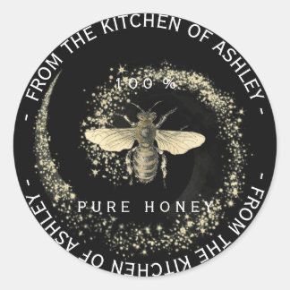 Custom Circular Homemade Honey Kitchen Spark Bee Classic Round Sticker
