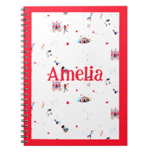 custom circus inspired carnival big top fair notebook