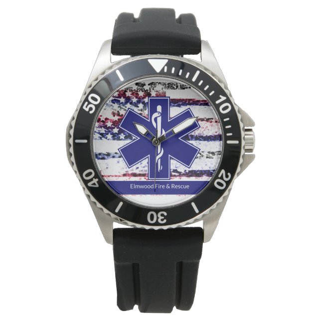 Custom City Fire and Rescue Reuseable Watch (Front)