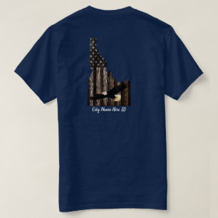 CUSTOM CITY NAME EAGLE BRNT WD - IDAHO PATRIOT BLK T-Shirt