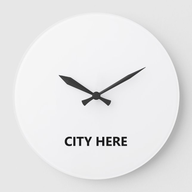 Custom City Name Large Clock (Front)