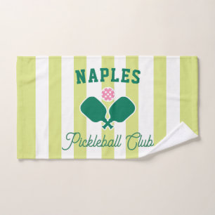 Custom City Pickleball Preppy Sports Hand Towel