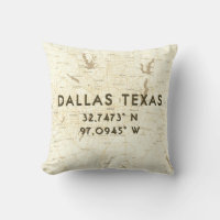 Custom City State Map & Coordinates | Dallas TX