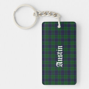 Custom Clan Austin Tartan Plaid Key Chain