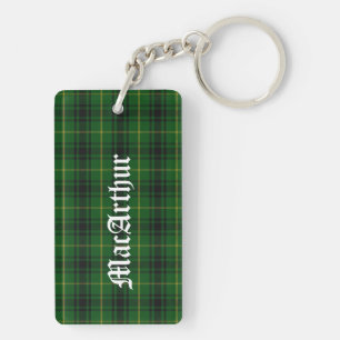 Custom Clan MacArthur Tartan Plaid Key Chain