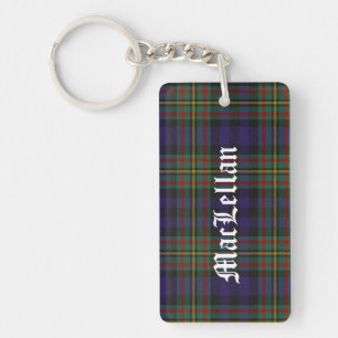 Custom Clan MacLellan Tartan Plaid Key Chain