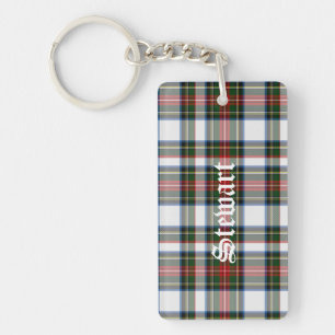 Custom Clan Stewart Dress Tartan Plaid Key Chain