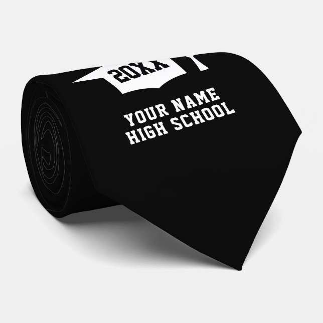Custom Class of 2024 High School Graduation party Tie (Rolled)