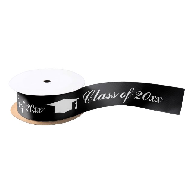 Custom class of 2025 high school graduation party satin ribbon (Spool)